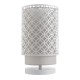 Table & Floor Lamp - Gilli - Pale Grey Cotton with Matt White Table Lamp Endon-81030 - Gilli - Pale Grey Cotton with Matt White Table Lamp