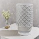 Table & Floor Lamp - Gilli - Pale Grey Cotton with Matt White Table Lamp Endon-81030 - Gilli - Pale Grey Cotton with Matt White Table Lamp