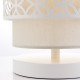Table & Floor Lamp - Gilli - Pale Grey Cotton with Matt White Table Lamp Endon-81030 - Gilli - Pale Grey Cotton with Matt White Table Lamp