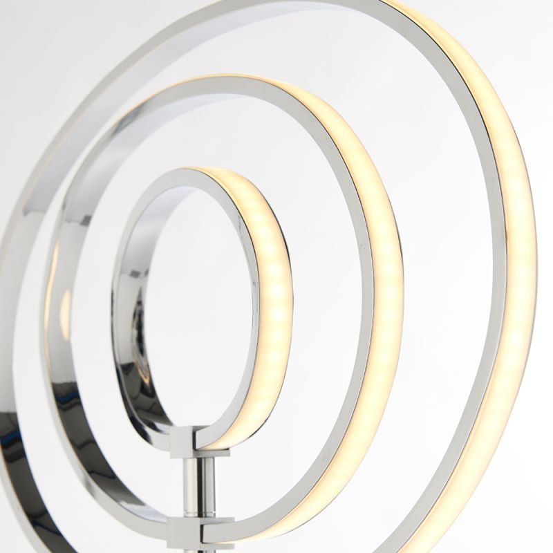 Table & Floor Lamp - Avali - LED Chrome Rings 3 Light Floor Lamp Endon-81035 - Avali - LED Chrome Rings 3 Light Floor Lamp