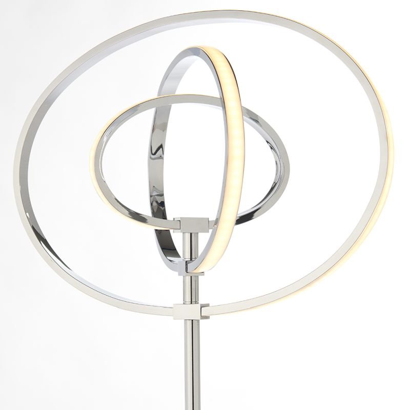 Table & Floor Lamp - Avali - LED Chrome Rings 3 Light Floor Lamp Endon-81035 - Avali - LED Chrome Rings 3 Light Floor Lamp