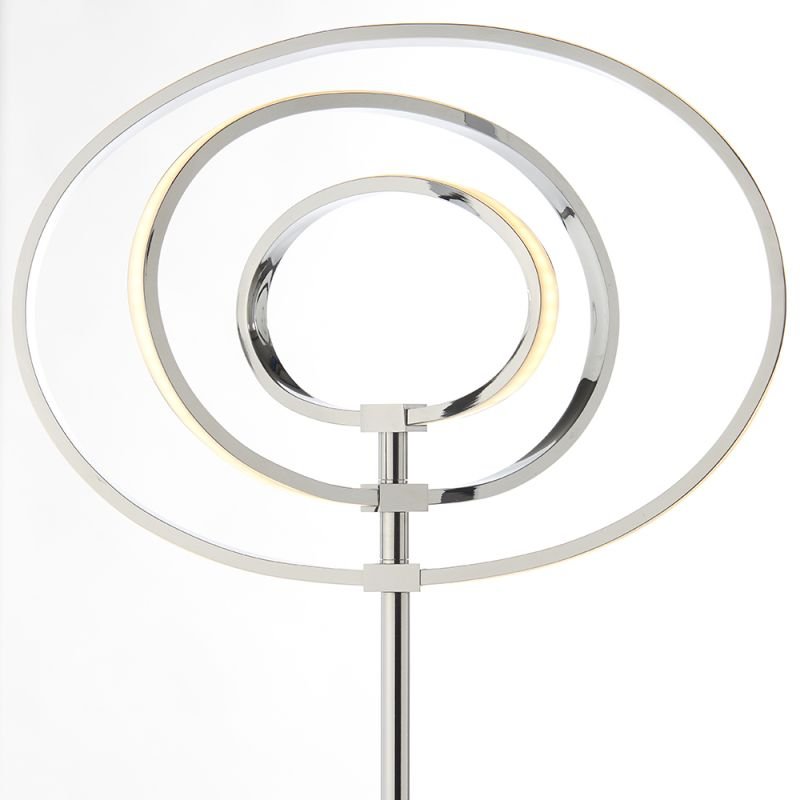 Table & Floor Lamp - Avali - LED Chrome Rings 3 Light Floor Lamp Endon-81035 - Avali - LED Chrome Rings 3 Light Floor Lamp