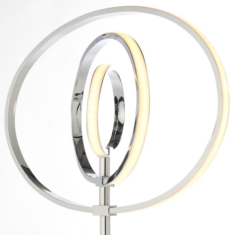 Table & Floor Lamp - Avali - LED Chrome Rings 3 Light Floor Lamp Endon-81035 - Avali - LED Chrome Rings 3 Light Floor Lamp