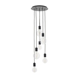 Studio - Matt Black 6 Light Cluster Fitting Studio - Matt Black 6 Light Cluster Fitting
