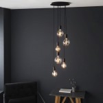Studio - Matt Black 6 Light Cluster Fitting Studio - Matt Black 6 Light Cluster Fitting