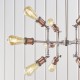 Ceiling Lights - Hal - Aged pewter & Aged copper 12 Light Centre Fitting Endon-81609 - Hal - Aged pewter & Aged copper 12 Light Centre Fitting