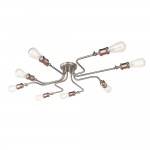 Hal - Aged Pewter & Aged Copper 8 Light Flush Hal - Aged Pewter & Aged Copper 8 Light Flush