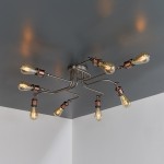 Hal - Aged Pewter & Aged Copper 8 Light Flush Hal - Aged Pewter & Aged Copper 8 Light Flush