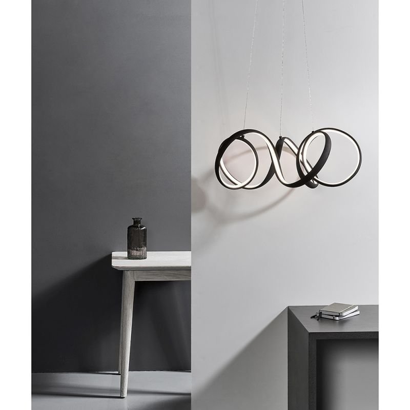 Ceiling Lights - Synergy - LED Textured Coffee Pendant Ø 50 Endon-81889 - Synergy - LED Textured Coffee Pendant Ø 50