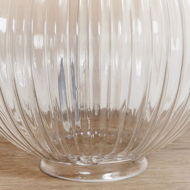 Endon-81896 - Jemma - Base Only - Clear Ribbed Glass Table Lamp