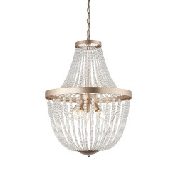 Celine - Rose Gold 5 Light Chandelier with Clear Glass Celine - Rose Gold 5 Light Chandelier with Clear Glass