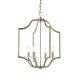 Endon-81916 - Lainey - Antique Brass 4 Light Pendant with Crystal Bobeche