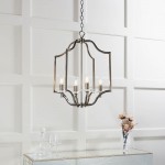 Lainey - Antique Brass 4 Light Pendant with Crystal Bobeche