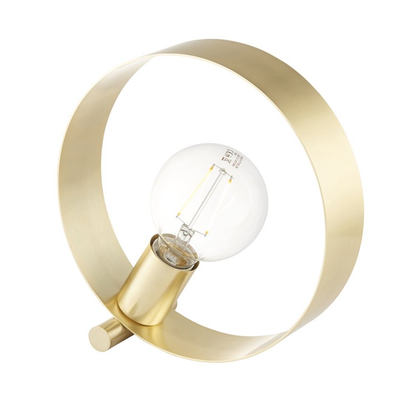 Table & Floor Lamp - Hoop - Brushed Gold 1 Light Table Lamp Endon-81920 - Hoop - Brushed Gold 1 Light Table Lamp