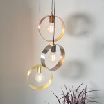 Hoop - Brushed Brass, Nickel, Copper 3 Light Cluster Pendant Hoop - Brushed Brass, Nickel, Copper 3 Light Cluster Pendant