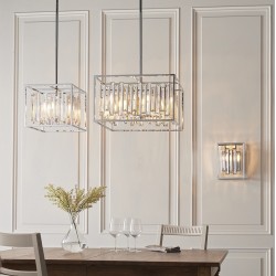 Acadia - Polished Chrome 6 Light Pendant with Crystal Acadia - Polished Chrome 6 Light Pendant with Crystal