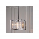 Acadia - Polished Chrome 4 Light Pendant with Crystal Acadia - Polished Chrome 4 Light Pendant with Crystal