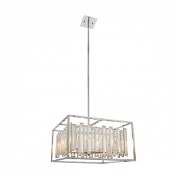 Acadia - Polished Chrome 6 Light Pendant with Crystal Acadia - Polished Chrome 6 Light Pendant with Crystal