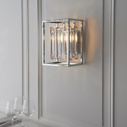 Acadia - Polished Chrome Wall Lamp with Crystal Acadia - Polished Chrome Wall Lamp with Crystal