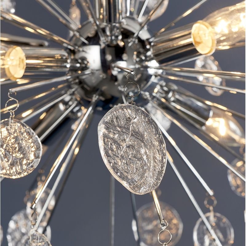 Ceiling Lights - Calla - Clear Glass & Chrome 8 Light Centre Fitting Endon-81950 - Calla - Clear Glass & Chrome 8 Light Centre Fitting