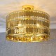 Ceiling Lights - Eldora - Gold Hexagonal Plates 3 Light Ceiling Lamp Endon-81964 - Eldora - Gold Hexagonal Plates 3 Light Ceiling Lamp