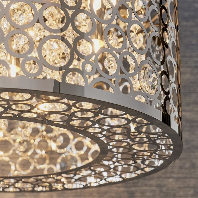 Ceiling Lights - Fayola - Crystal & Decorative Chrome 6 Light Pendant Endon-81975 - Fayola - Crystal & Decorative Chrome 6 Light Pendant