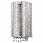 Galina - Chrome 2 Light Wall Lamp with Crystal & Chrome Rods Galina - Chrome 2 Light Wall Lamp with Crystal & Chrome Rods