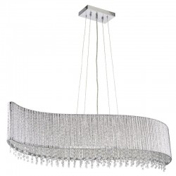 Galina - Chrome 8 Light over Island Fitting with Crystal & Chrome Rods Galina - Chrome 8 Light over Island Fitting with Crystal & Chrome Rods