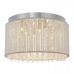 Galina - Chrome 10 Light Ceiling Lamp with Crystal & Chrome Rods Galina - Chrome 10 Light Ceiling Lamp with Crystal & Chrome Rods