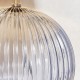 Endon-82114 - Jemma - Base Only - Smokey Grey Ribbed Glass Table Lamp
