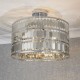 Ceiling Lights - Eldora - Chrome Hexagonal Plates 3 Light Ceiling Lamp Endon-90297 - Eldora - Chrome Hexagonal Plates 3 Light Ceiling Lamp
