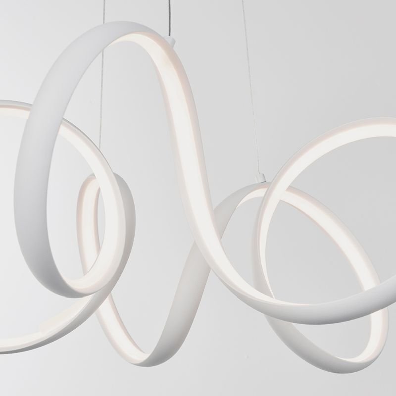 Ceiling Lights - Synergy - LED Textured White Pendant Ø 50 Endon-90321 - Synergy - LED Textured White Pendant Ø 50