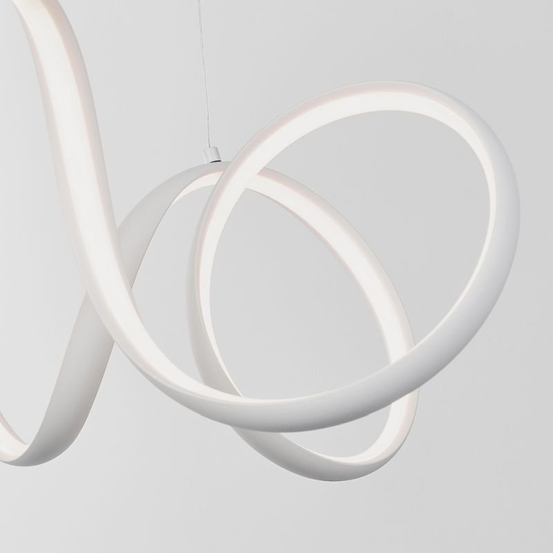 Ceiling Lights - Synergy - LED Textured White Pendant Ø 50 Endon-90321 - Synergy - LED Textured White Pendant Ø 50