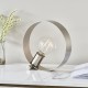 Table & Floor Lamp - Hoop - Brushed Nickel 1 Light Table Lamp Endon-90453 - Hoop - Brushed Nickel 1 Light Table Lamp