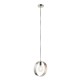 Endon-90454 - Hoop - Brushed Nickel Single Hanging Pendant