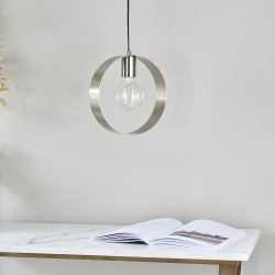Hoop - Brushed Nickel Pendant Hoop - Brushed Nickel Pendant