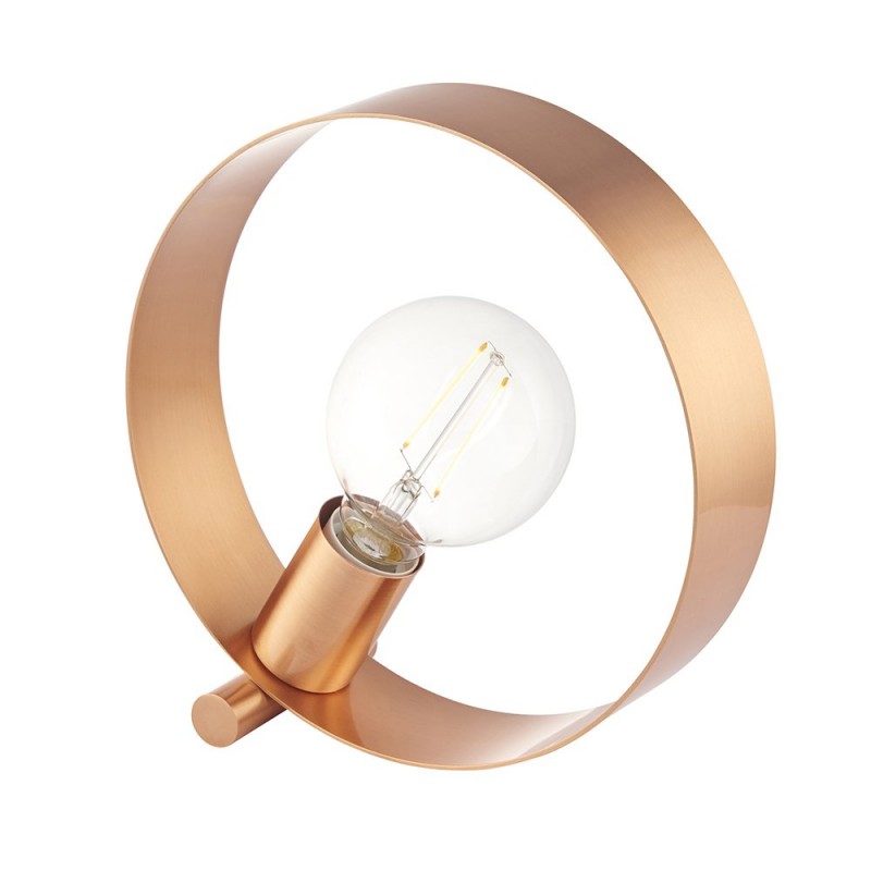 Table & Floor Lamp - Hoop - Brushed Copper 1 Light Table Lamp Endon-90455 - Hoop - Brushed Copper 1 Light Table Lamp