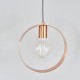 Endon-90456 - Hoop - Brushed Copper Single Hanging Pendant