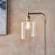 Endon-90557 - Toledo - Clear Glass & Brushed Nickel Floor Lamp