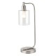 Endon-90558 - Toledo - Clear Glass & Brushed Nickel Table Lamp