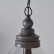 Ceiling Lights - Kerala - Clear Glass & Taupe Grey Wood Pendant Endon-90575 - Kerala - Clear Glass & Taupe Grey Wood Pendant