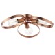 Ceiling Lights - Hoop - Brushed Copper 3 Light Semi-Flush Endon-91039 - Hoop - Brushed Copper 3 Light Semi-Flush