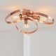 Ceiling Lights - Hoop - Brushed Copper 3 Light Semi-Flush Endon-91039 - Hoop - Brushed Copper 3 Light Semi-Flush