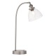 Endon-91740 - Hansen - Brushed Silver with Clear Glass Table Lamp
