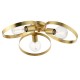 Ceiling Lights - Hoop - Brushed Gold 3 Light Semi-Flush Endon-91933 - Hoop - Brushed Gold 3 Light Semi-Flush