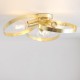 Ceiling Lights - Hoop - Brushed Gold 3 Light Semi-Flush Endon-91933 - Hoop - Brushed Gold 3 Light Semi-Flush
