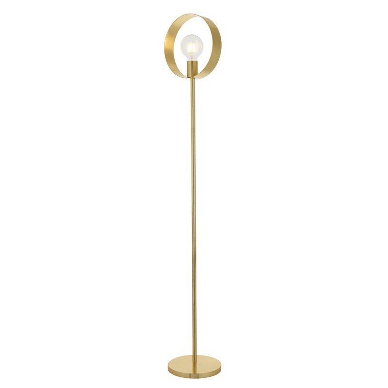 Endon-91934 - Hoop - Brushed Gold 1 Light Floor Lamp
