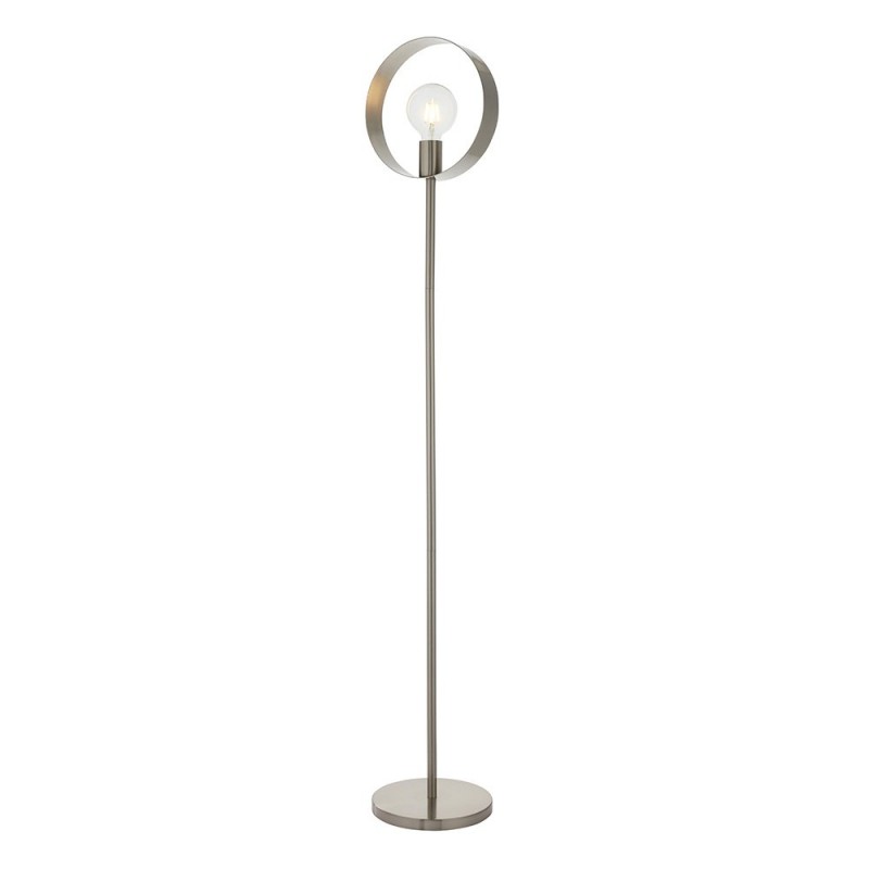 Endon-91937 - Hoop - Brushed Nickel 1 Light Floor Lamp