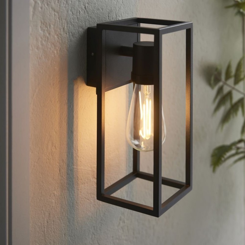 Endon-91993 - Herbert - Textured Black Aluminium Wall Lamp