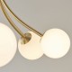 Endon-92217 - Bloom - White Glass & Brushed Gold 6 Light Pendant